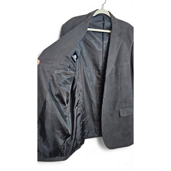 Stafford micro-polyester suede dark gray 44L blazer sport coat - Picture 4 of 7